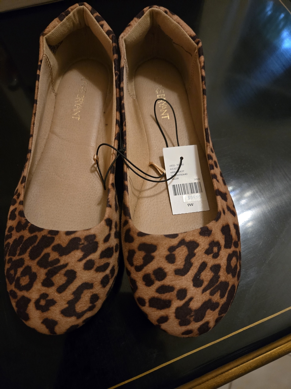 Leopard Print Ballet Flats - Women (Brown) 9W
